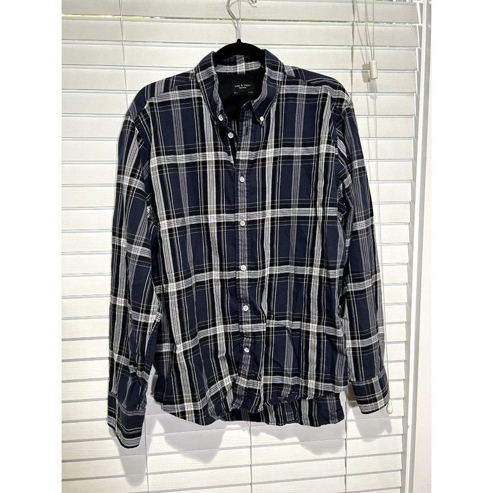 Rag & Bone Plaid Long‎ Sleeve Button Up Shirt - Size XL
